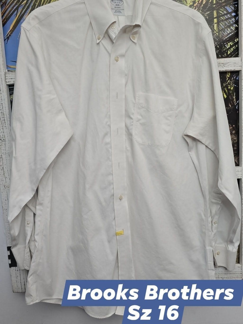 Brooks Brothers White Long-Sleeve Button-Down Shirt